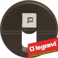 64935 Legrand (легранд) Celiane - Лицевая панель розетки компьютерной RJ45 (Графит)