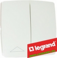 Legrand (легранд) Oteo 86110 - Выключатель кнопочный для рольставни (с лицевой панелью)