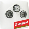 Legrand (легранд) Oteo 86142 - Розекта TV-FM-SAT (с лицевой панелью)