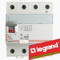 8993 Legrand Устройство защитного отключения (УЗО) DX ВДТ 4 полюса 30мA AC25