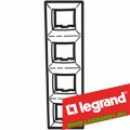 Legrand (легранд) 770358 Valena - Рамка 4 поста, вертикальная  (Алюминий/Серебро)