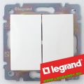 Legrand (легранд) 774405 Valena - Выключатель двухклавишный (белый)